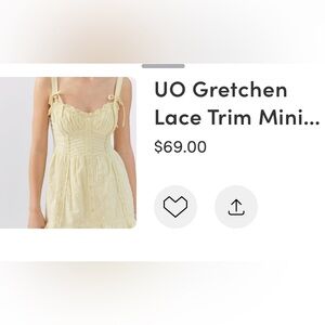 Gretchen lace trim mini dress